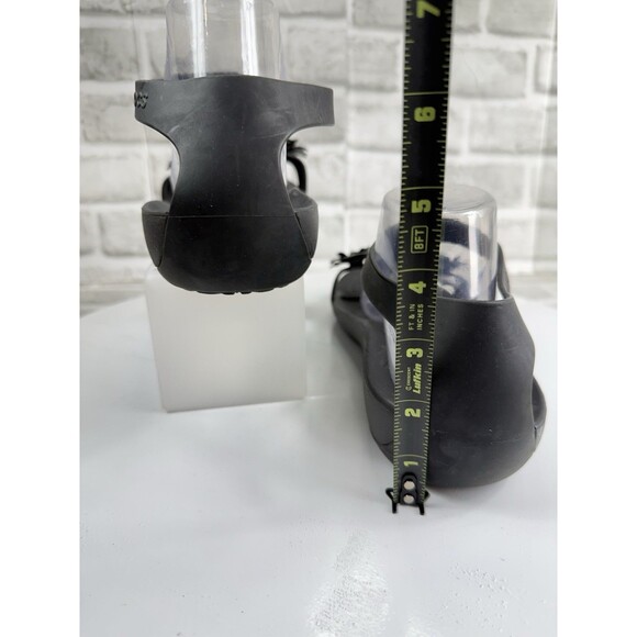 Crocs Serena Women's Size 11 Black T Strap Floral Embellish Bach Summer Sandals - Picture 7 of 12